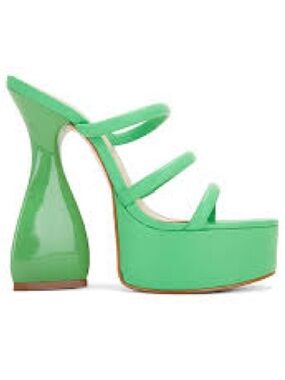 Shutz Ethel Platform Mule Gianni Green